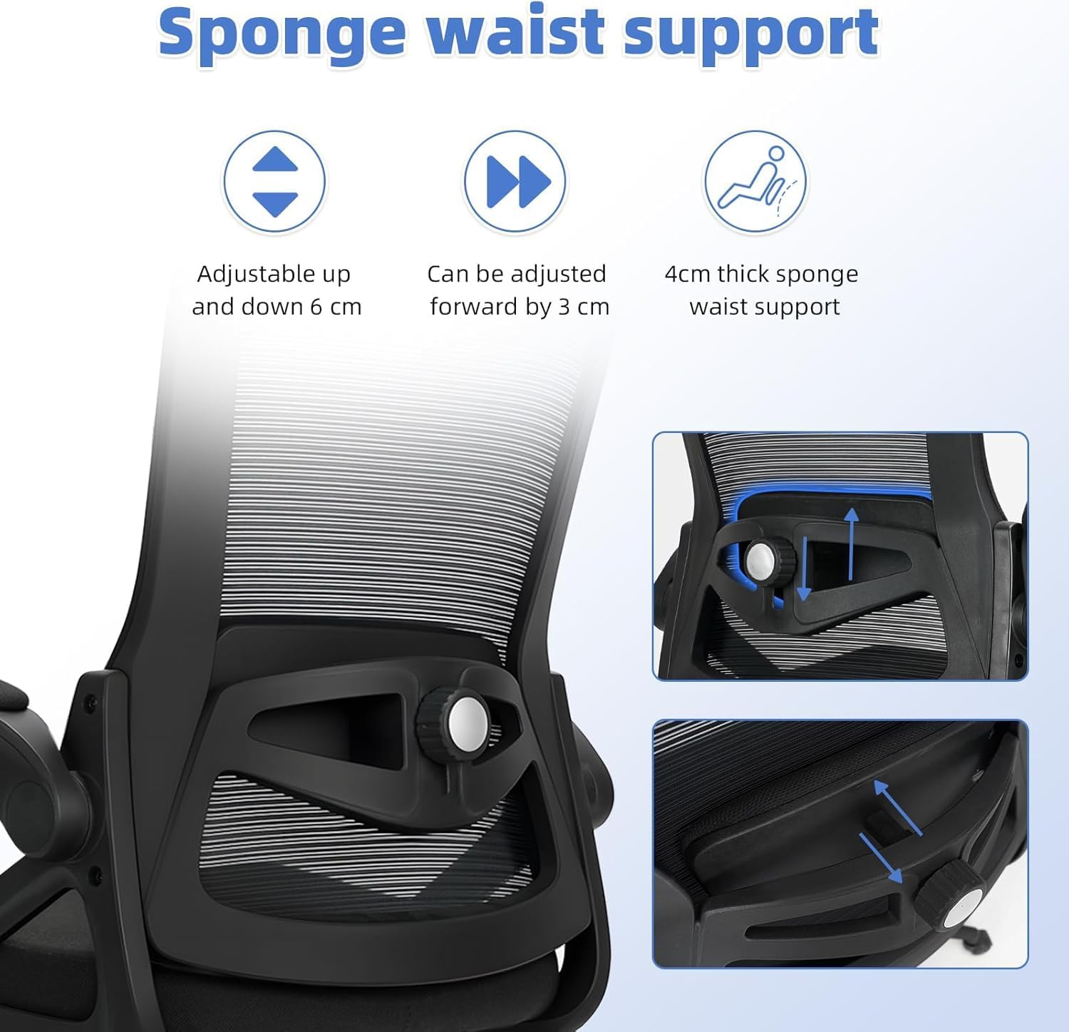 Detalle 2 de Durrafy Office Chair Ergonomic mesh chair with lumbar support