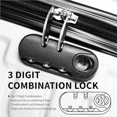 Thumbnail 4 de FLYMAX 24" Medium Suitcase 4 Wheel Lightweight ABS Travel Case (67x42x23 cm, 69 Litre, 3-Digit Lock)