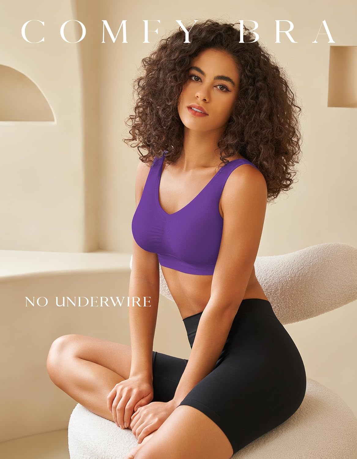 Thumbnail 1 de SIMIYA Super Comfort Bra Women’s Sports Bra with Removable Pads (Plus Size, Sleep & Yoga)