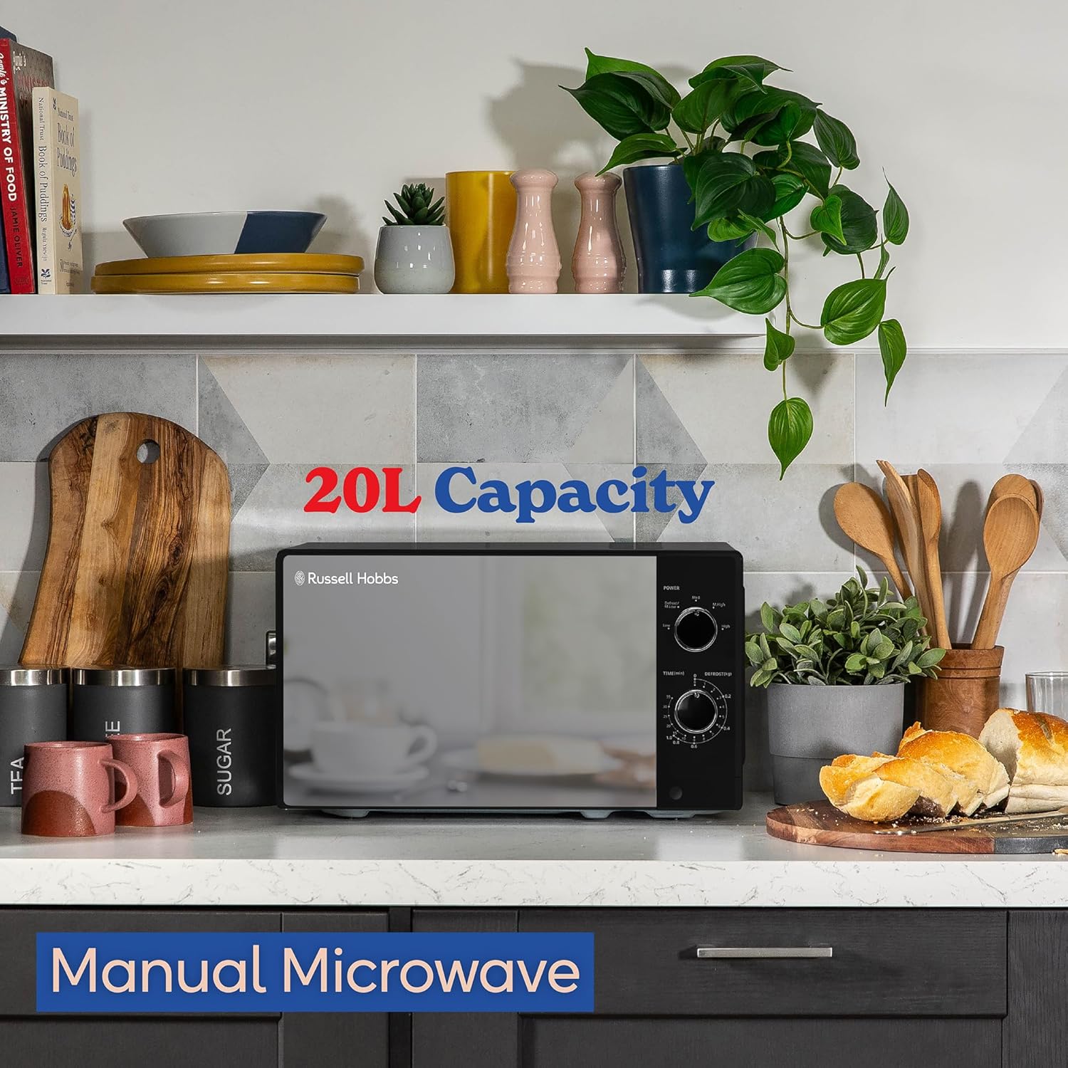 Detalle 2 de Russell Hobbs RHM2027B 20L 800W Microwave