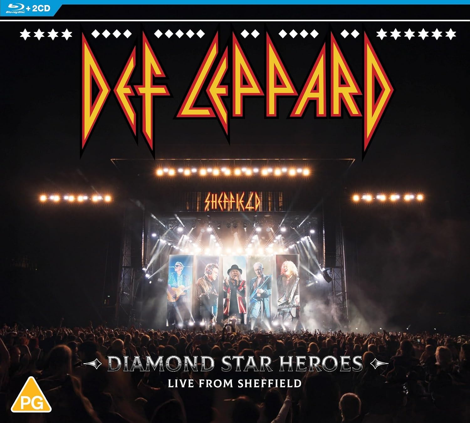 Detalle 2 de Def Leppard Diamond Star Heroes: Live From Sheffield Blu-ray + 2 CDs