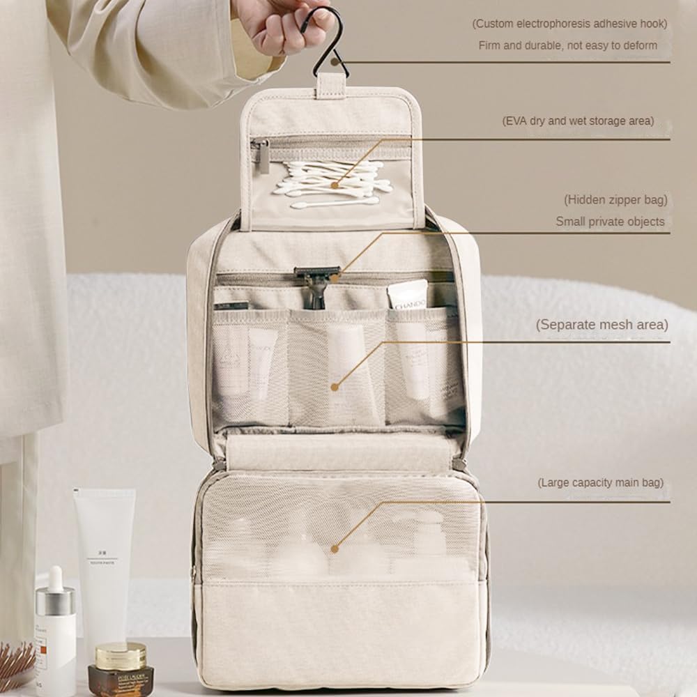 Detalle de Bansga Kulturbeutel Beige für Damen & Herren