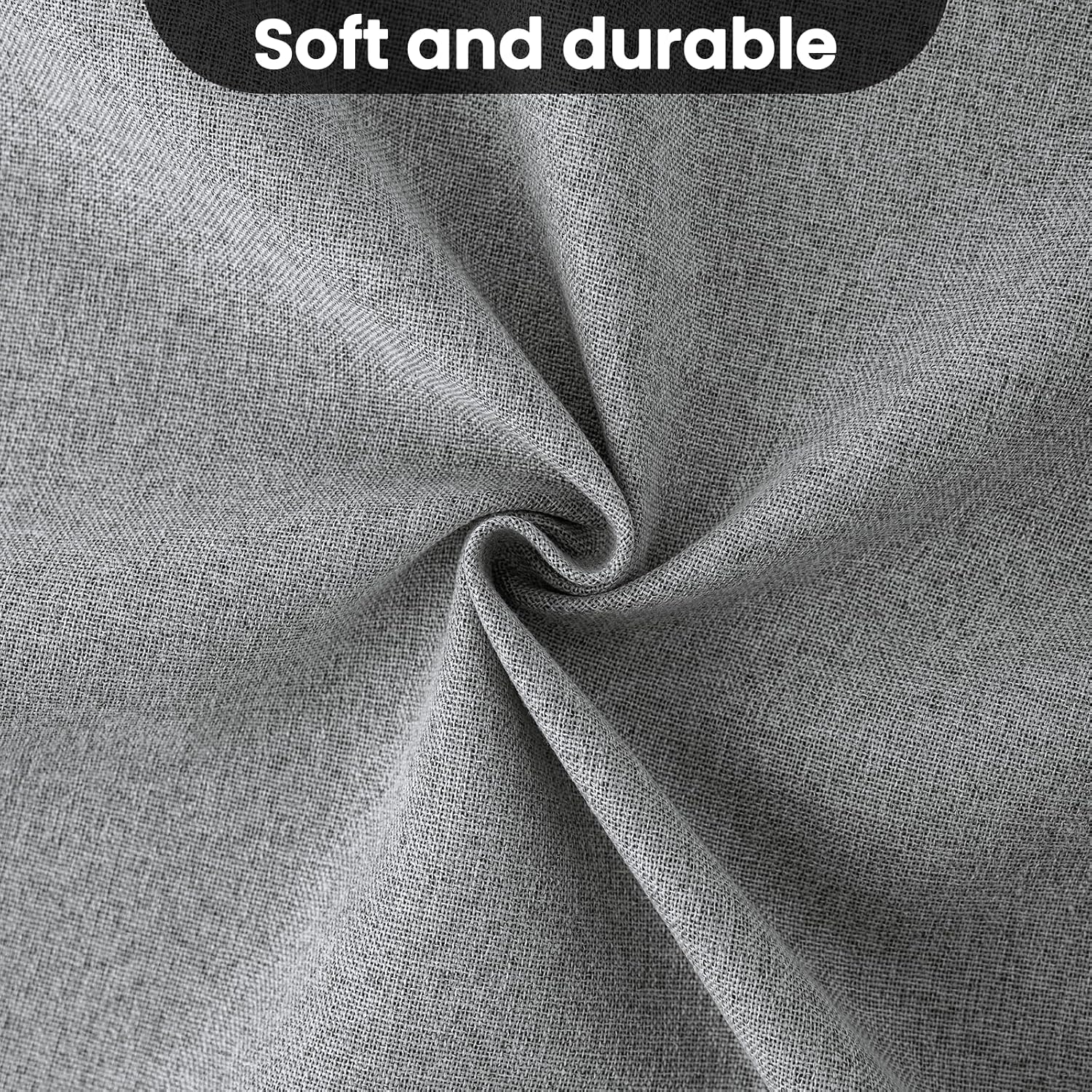 Thumbnail 6 de COSVIYA 100% Blackout Linen Curtains 72" 2 Panels