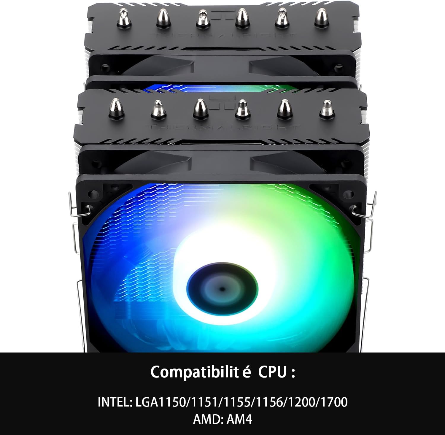 Thumbnail 2 de Thermalright PA120 SE ARGB: raffreddatore ad aria a doppia torre per CPU con ventole TL-C12C-S 120 mm