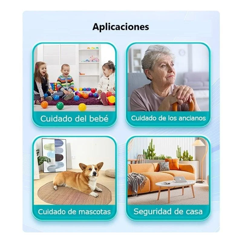 Detalle 2 de Klack Cámara Interior WiFi IP 360º FullHD Blanca