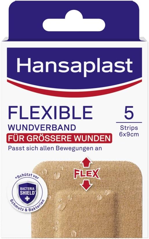 Detalle de Hansaplast 48829-00003-46 flexibel wondverband, elastisch en waterafstotend, 5 stuks