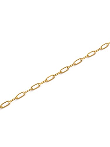 Detalle de SINGULARU Tobillera Mujer Chic Acero Baño Oro 18k – 22 cm + 3,5 cm de alargador