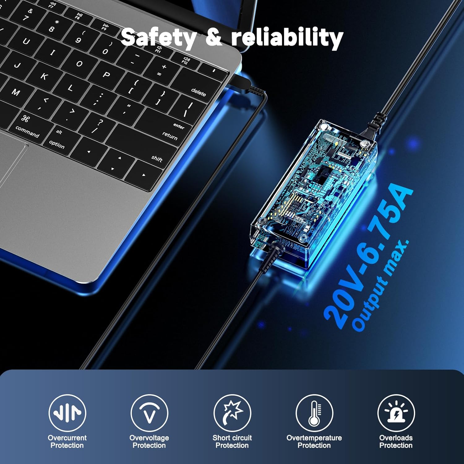 Thumbnail 4 de 135W USB Laptop Charger for Lenovo ThinkPad and IdeaPad Series (ADL135NLC3A)