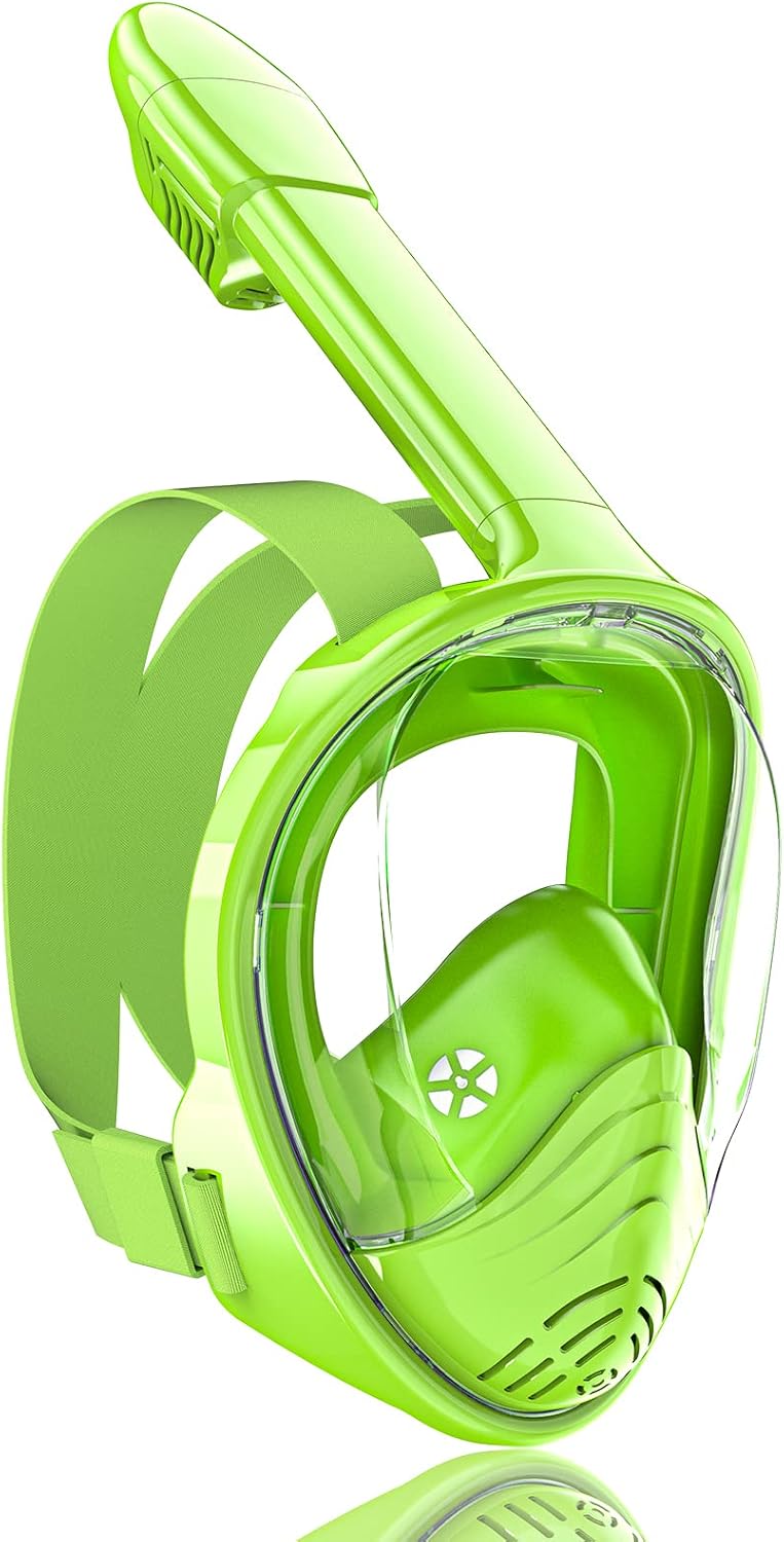 Detalle de QingSong Kids Full Face Snorkel Mask Set with Camera Mount