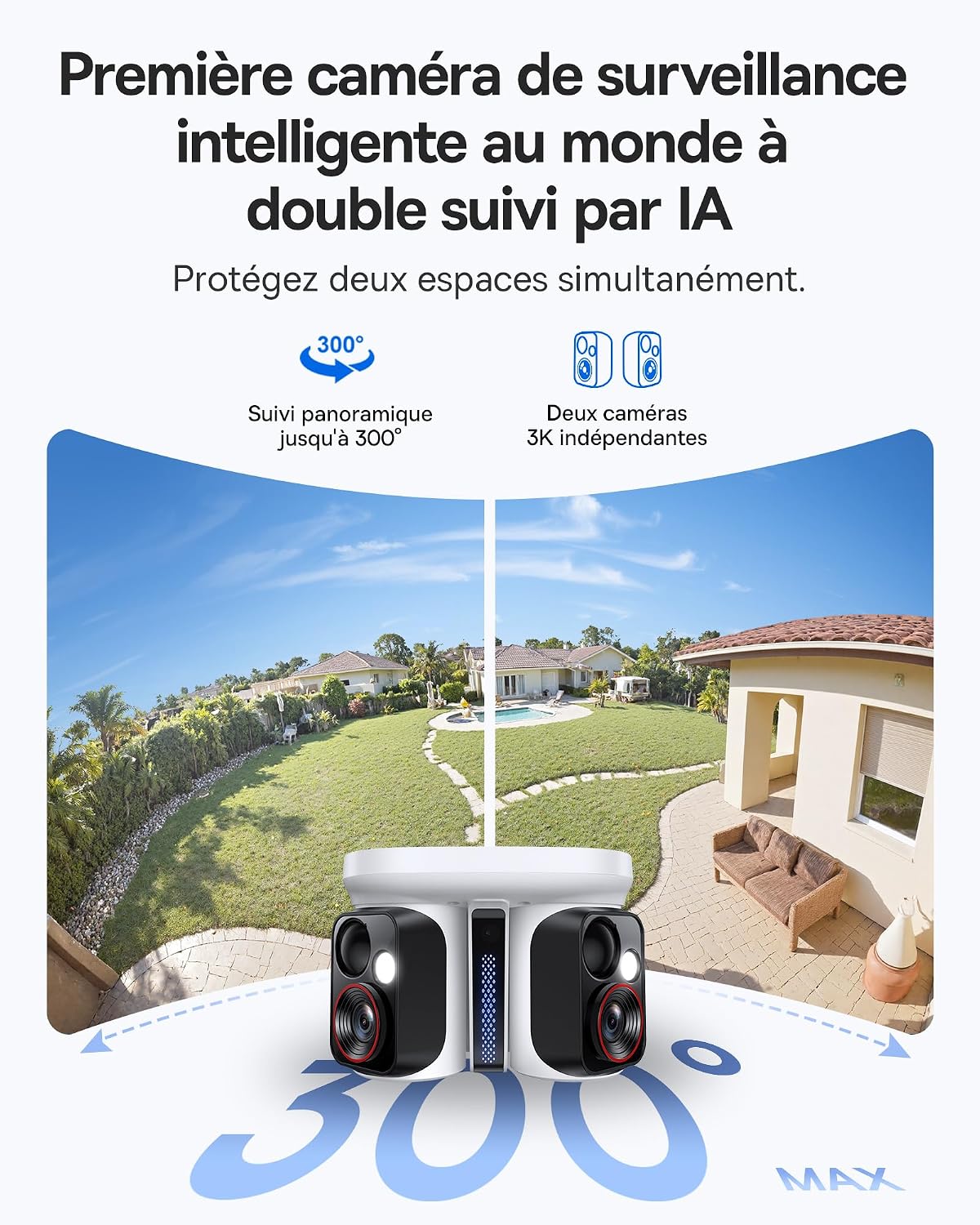 Detalle de Baseus X1 Pro Caméra de Surveillance Extérieure