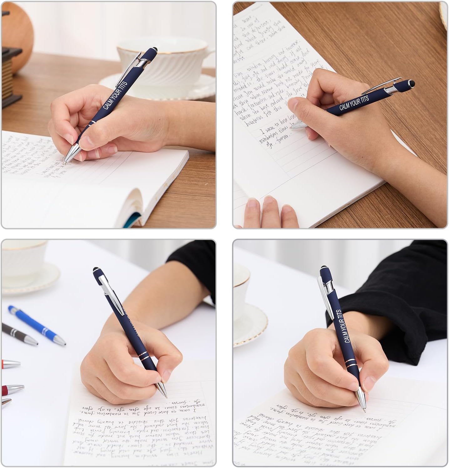 Detalle 2 de Actsun JL094-3Z Motivational Ballpoint Pens, 12-Pack with Stylus Tips
