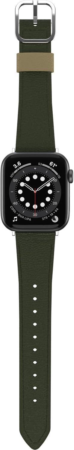 Detalle de OtterBox Symmetry Cactus Leather: cinturino verde per Apple Watch 44/45/46mm