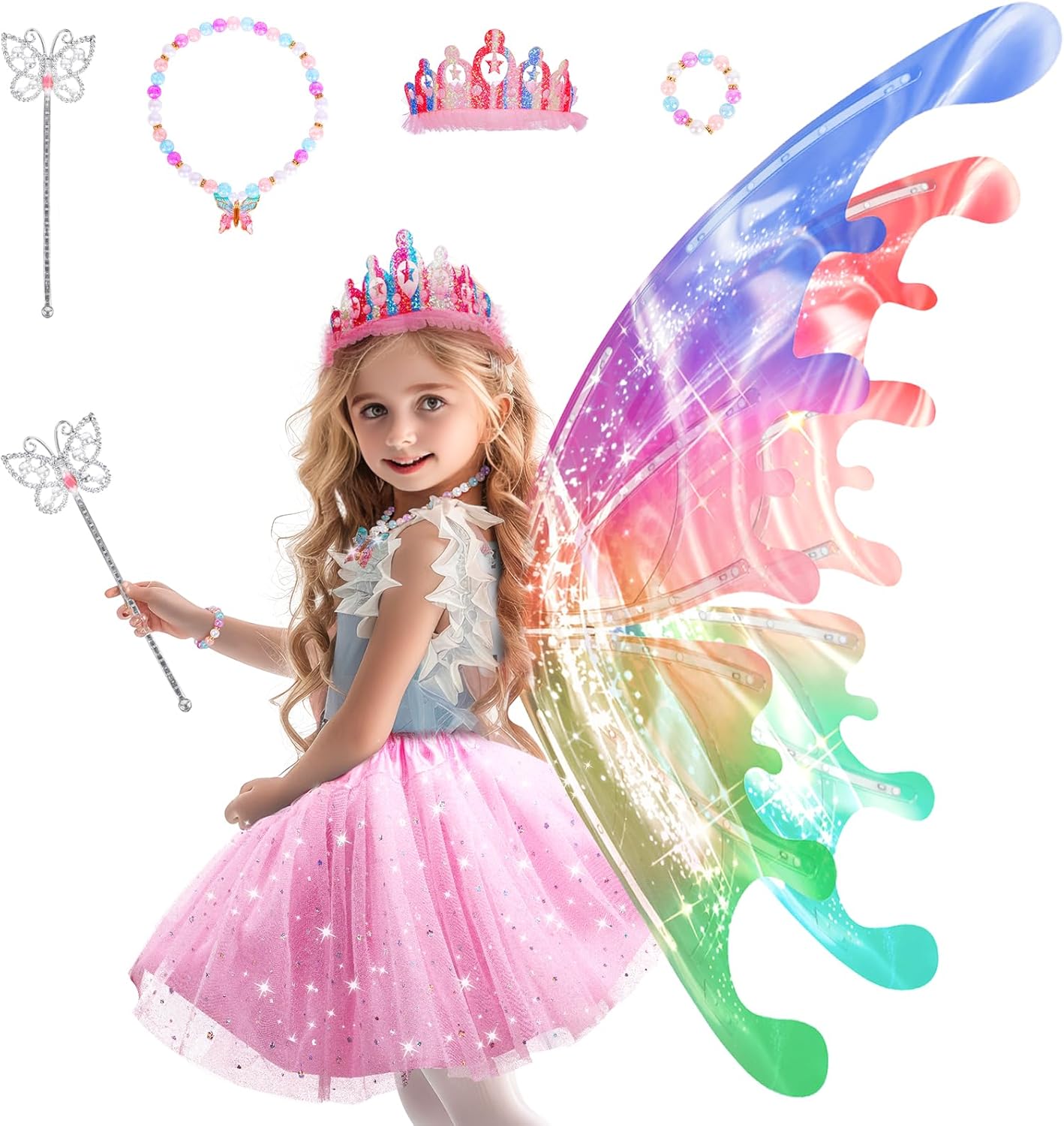 Thumbnail 6 de maysida Electric Fairy Wings LED light-up wings for girls ๐งโ