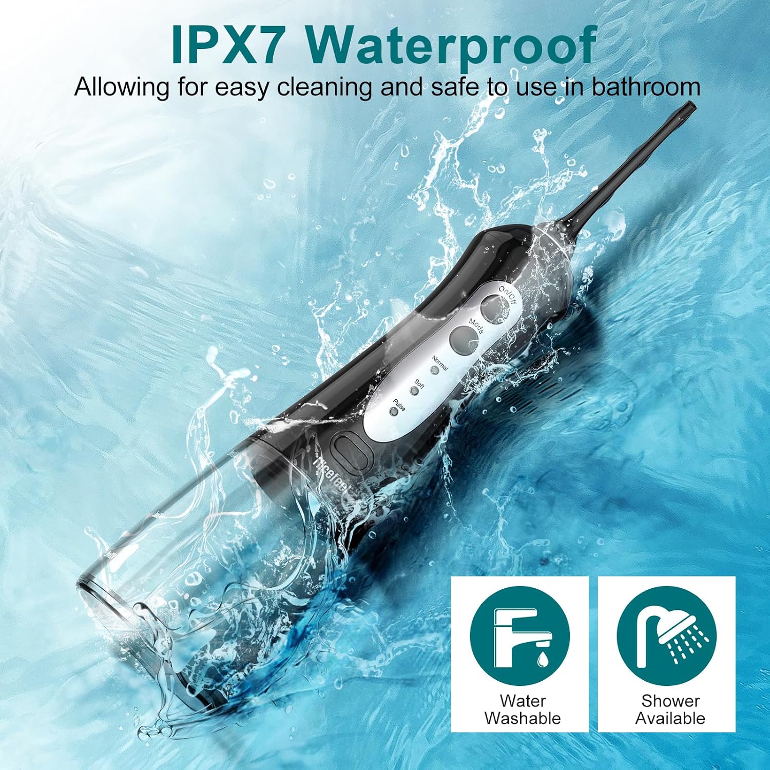 Thumbnail 6 de Nicefeel Cordless Water Flosser (300ml Portable Oral Irrigator) – 3 Modes, Fast Charge, IPX7