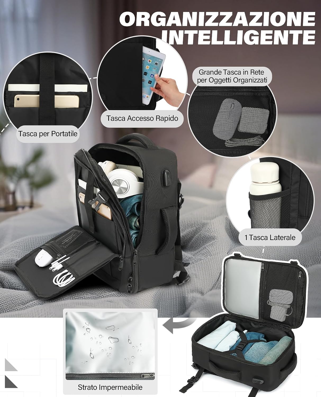 Detalle 2 de VANKEV Zaino Ryanair 20L 40x20x25