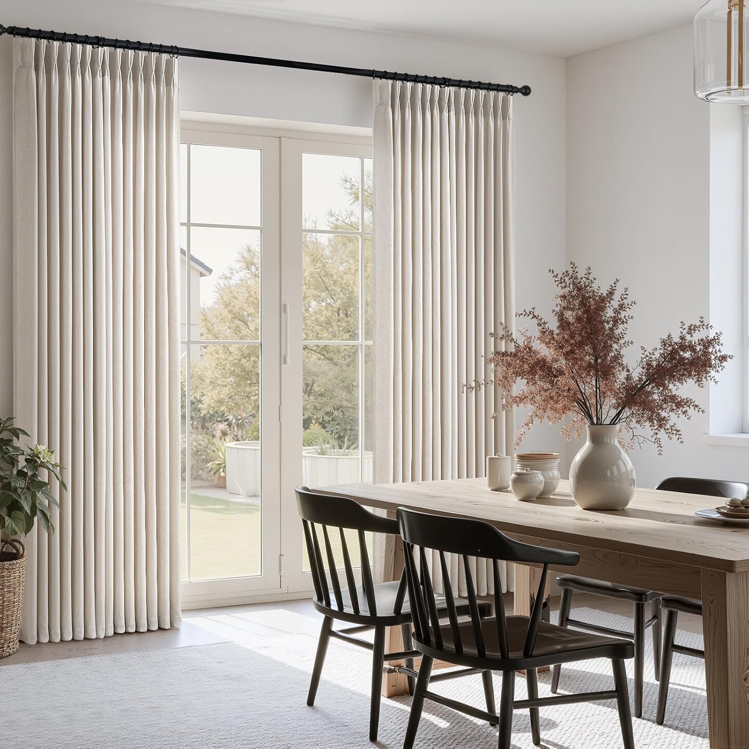 Thumbnail 6 de Drapenova light flitering curtain, Oatmeal Pinch-Pleat Curtains, 84-Inch