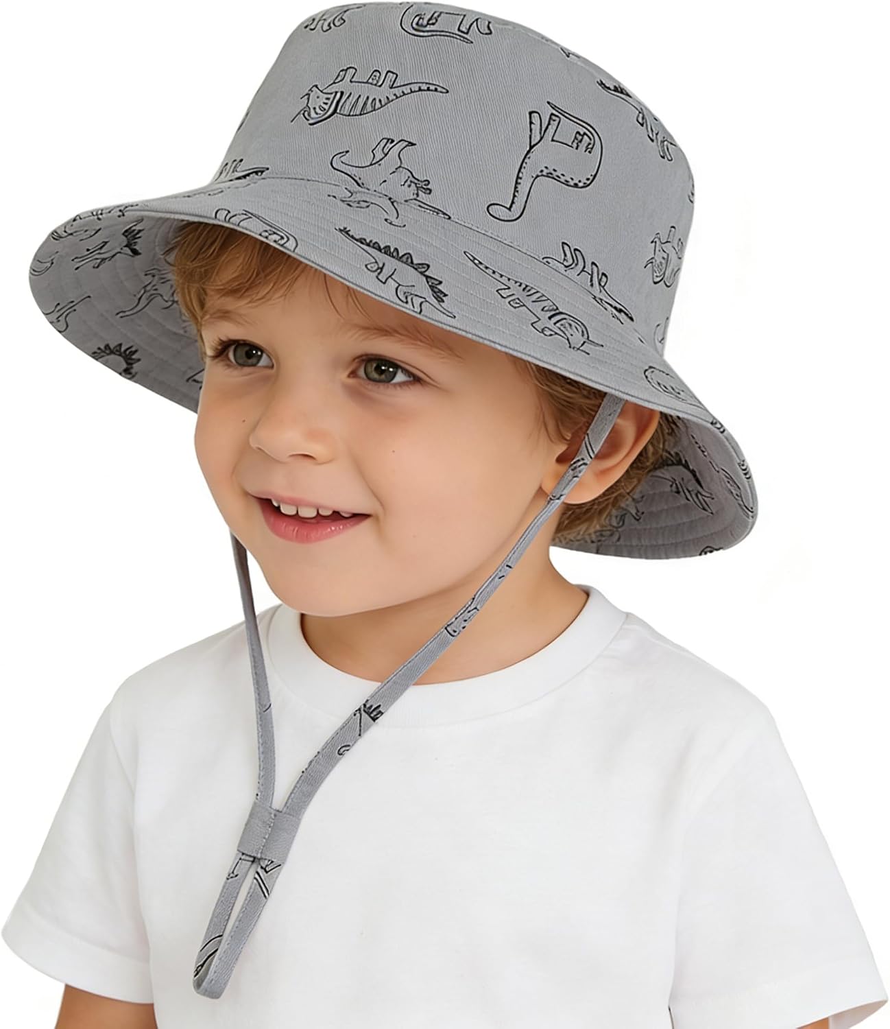 Thumbnail 6 de YMYDYFC UPF 50+ baby sun hat with adjustable chin strap and dinosaur bucket design