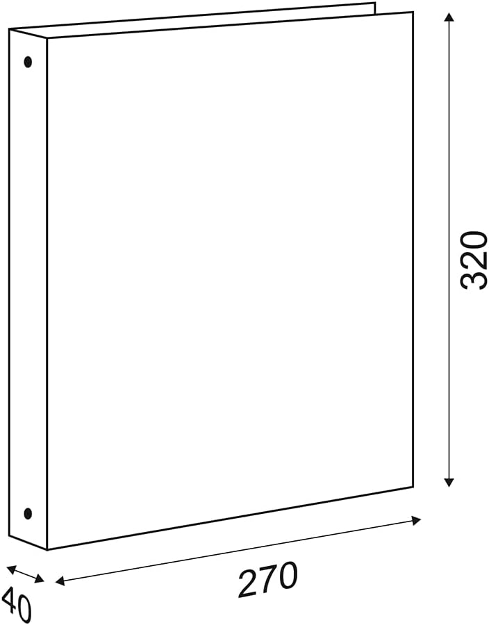 Detalle de Confezione da 2 raccoglitori ad anelli Favorit CF 2 Sprint in cartone 22 x 30 cm con 4 anelli da 30 mm, colore giallo