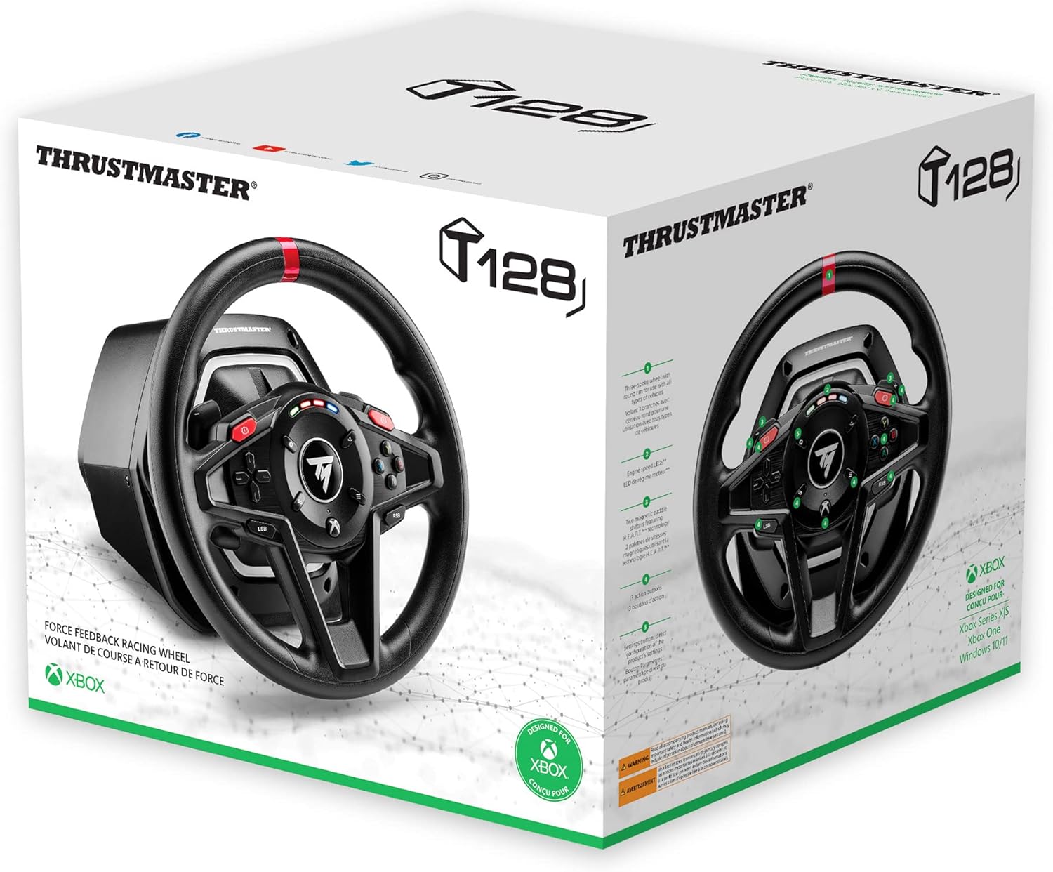 Detalle de Thrustmaster T128: volante Force Feedback con pedali magnetici per Xbox Series X|S, Xbox One e PC