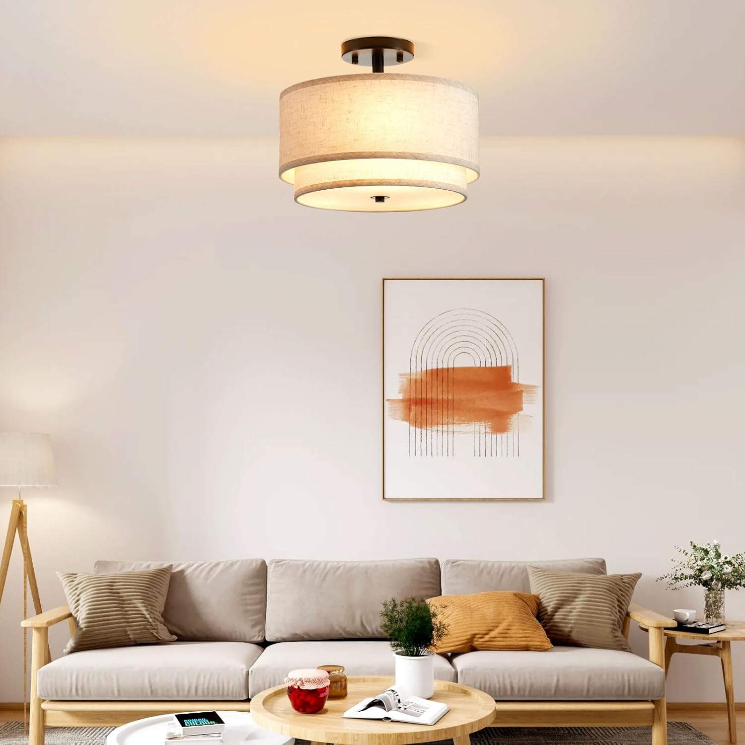 Thumbnail 5 de 12.6" Semi Flush Mount Ceiling Light