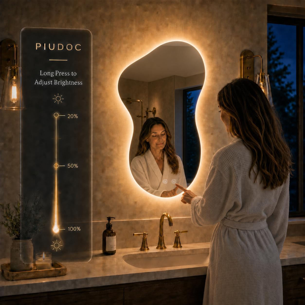 Detalle 2 de LED Bathroom Mirror, 23 x 36 Inch