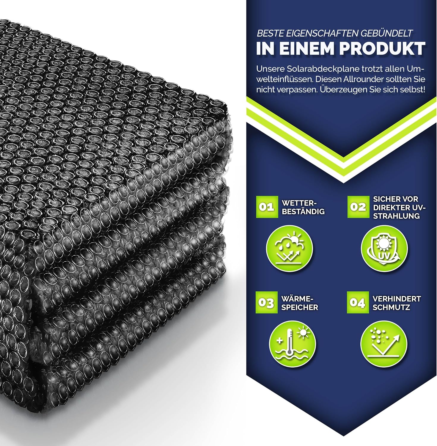 Detalle 2 de tillvex® Premium Solarabdeckplane 800x400 cm ☀