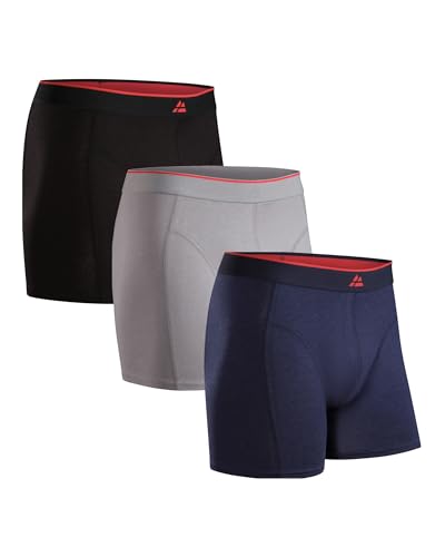 Detalle de DANISH ENDURANCE Calzoncillos Boxer de Bambu para Hombre – 3 Pack (XL) con o sin bragueta