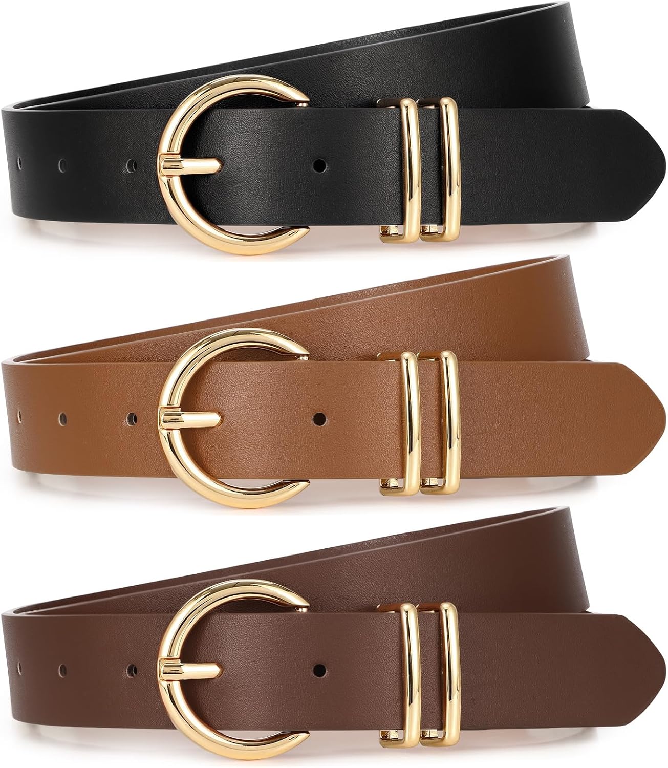 Detalle de XZQTIVE Women's Belts, 3-Pack