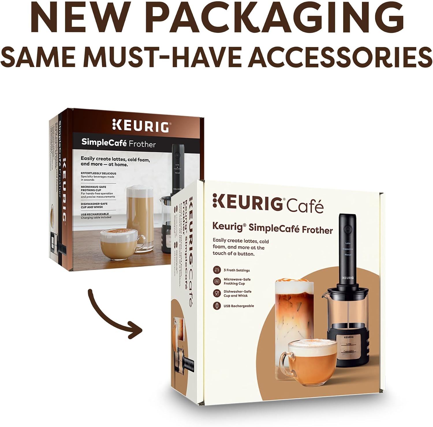 Thumbnail 1 de Keurig SimpleCafe Frother: Rechargeable Handheld Milk Frother for Lattes, Cappuccinos & Iced Coffee