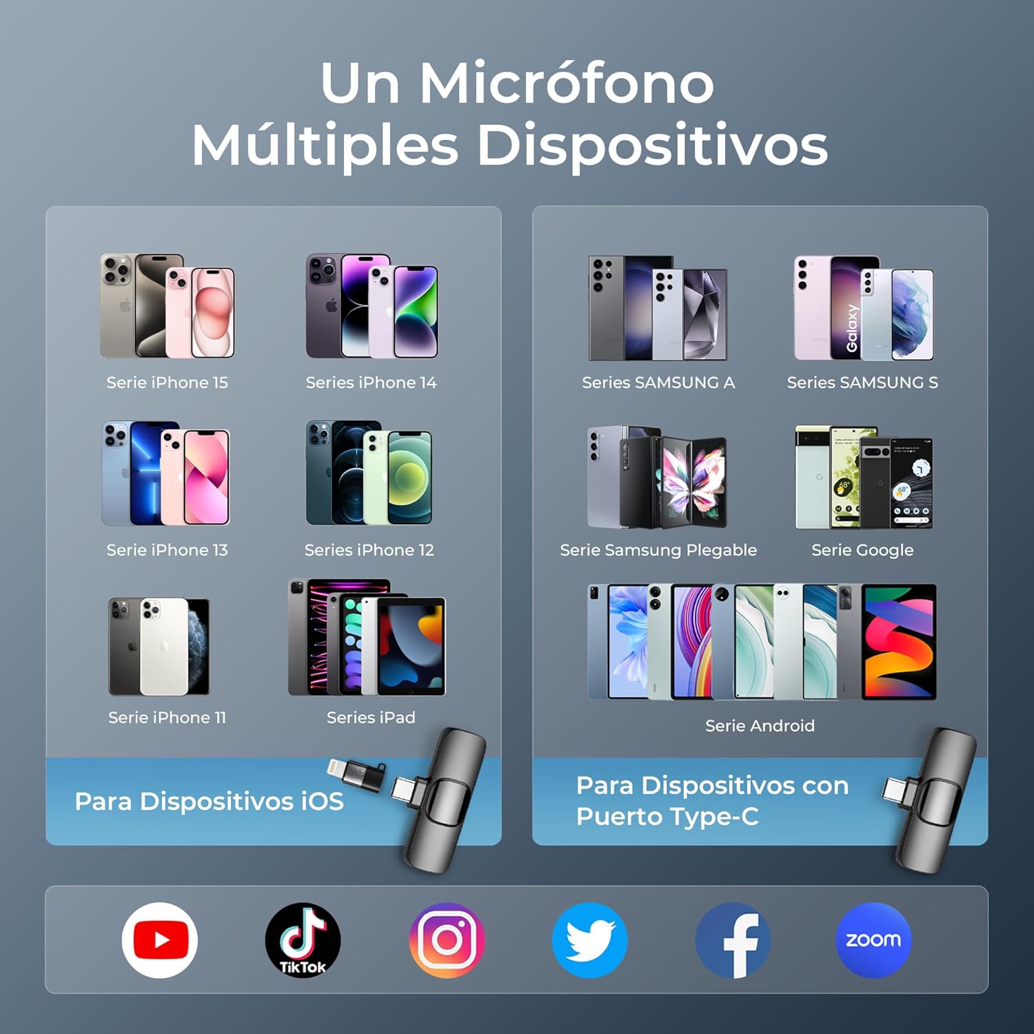 Thumbnail 6 de YRF Micrófono Inalámbrico de Solapa para iPhone y Android 🎙