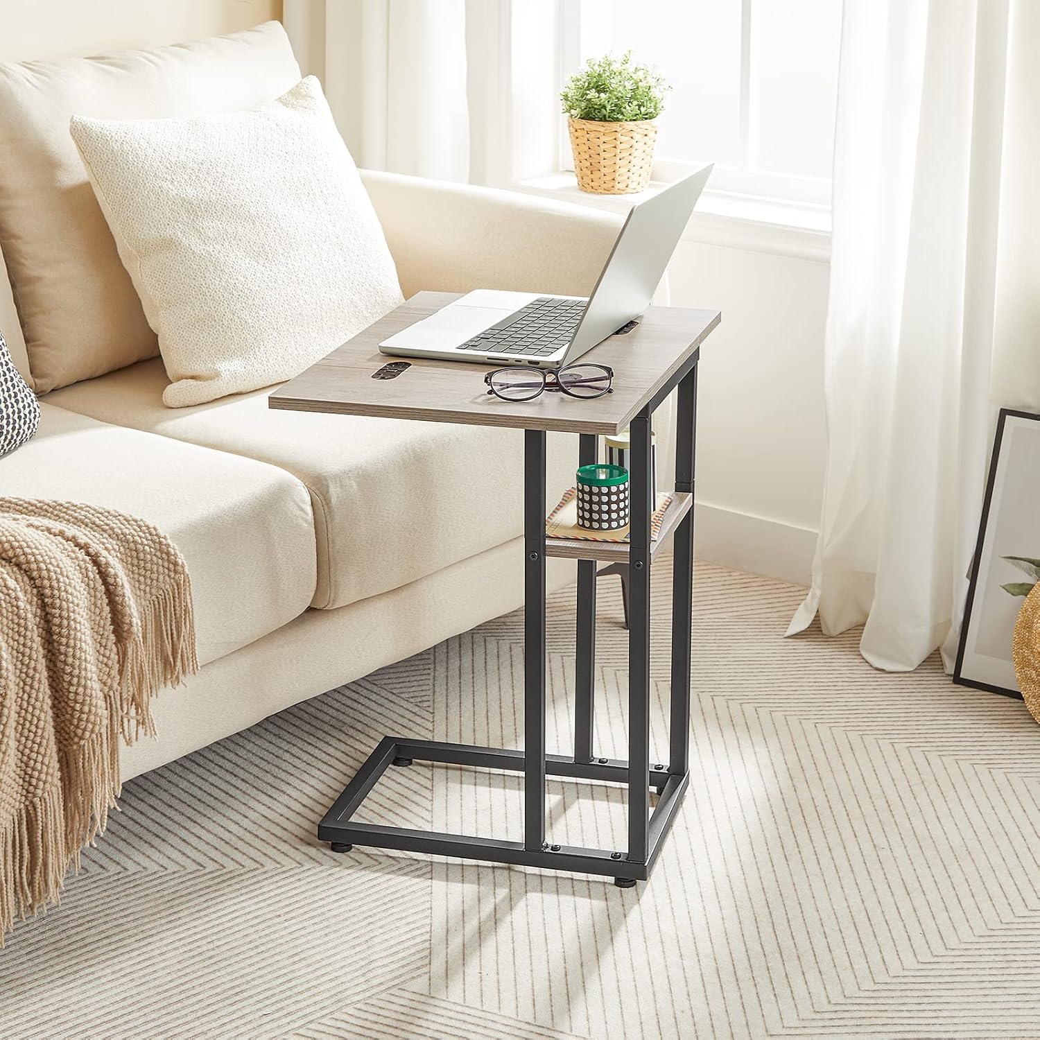 Detalle 2 de HOOBRO EBG29SF01 mesa auxiliar plegable 52x39 cm