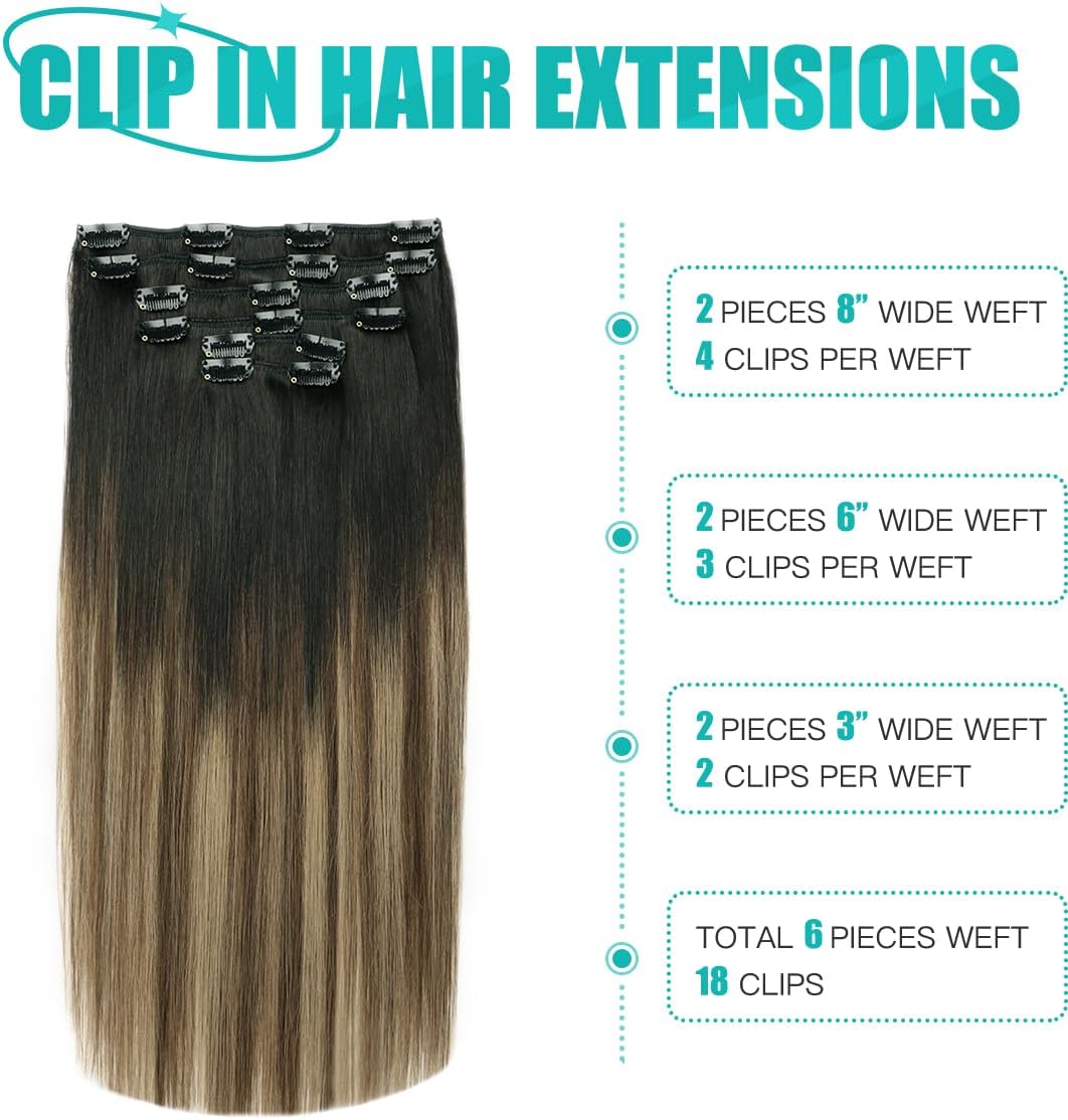 Detalle de SURNEL Extensiones de Clip Pelo Natural Remy 45cm