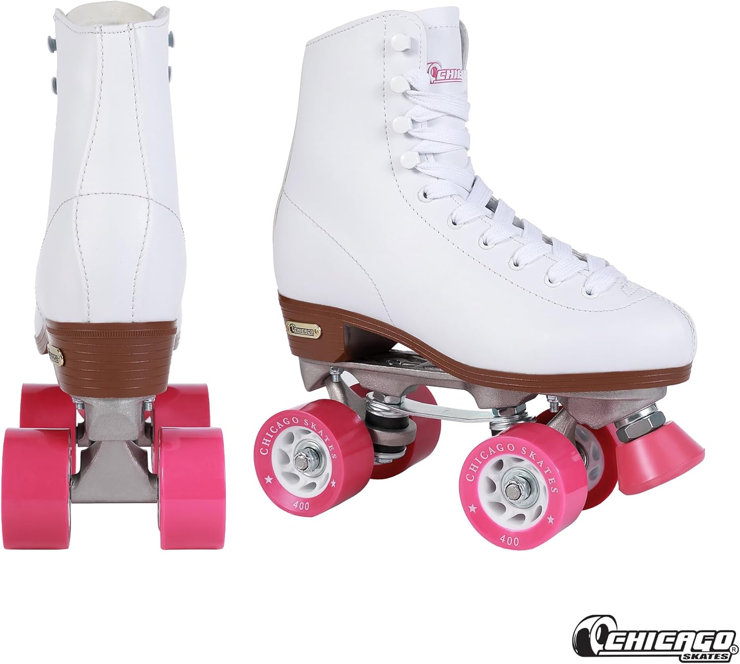 Thumbnail 1 de Chicago Skates Classic Quad Roller Skates for Women & Men — Durable High-Top Boots with 60mm PU Wheels