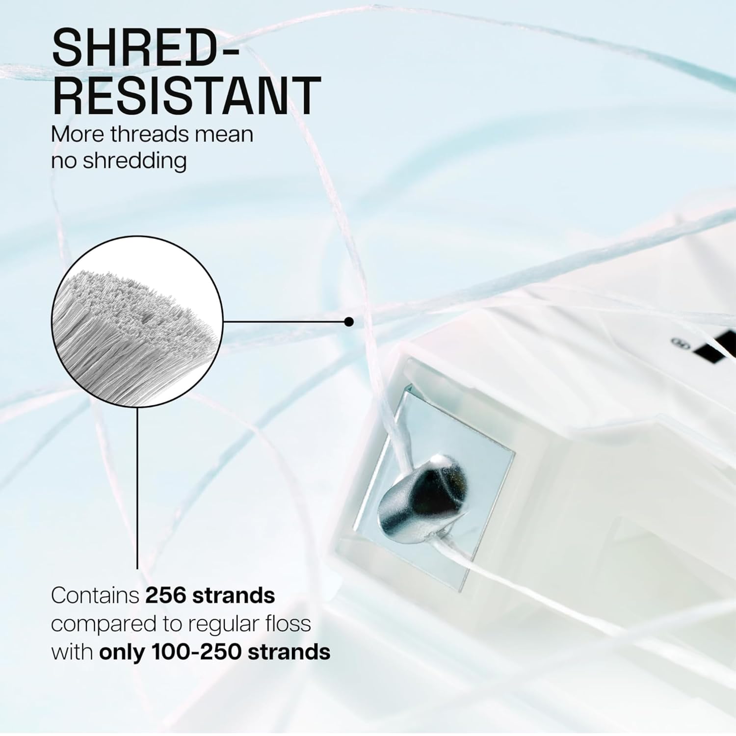 Detalle de Reach Waxed Dental Floss (Unflavored) — Plaque Remover, Shred-Resistant, Smooth Glide, PFAS Free (55 yd)