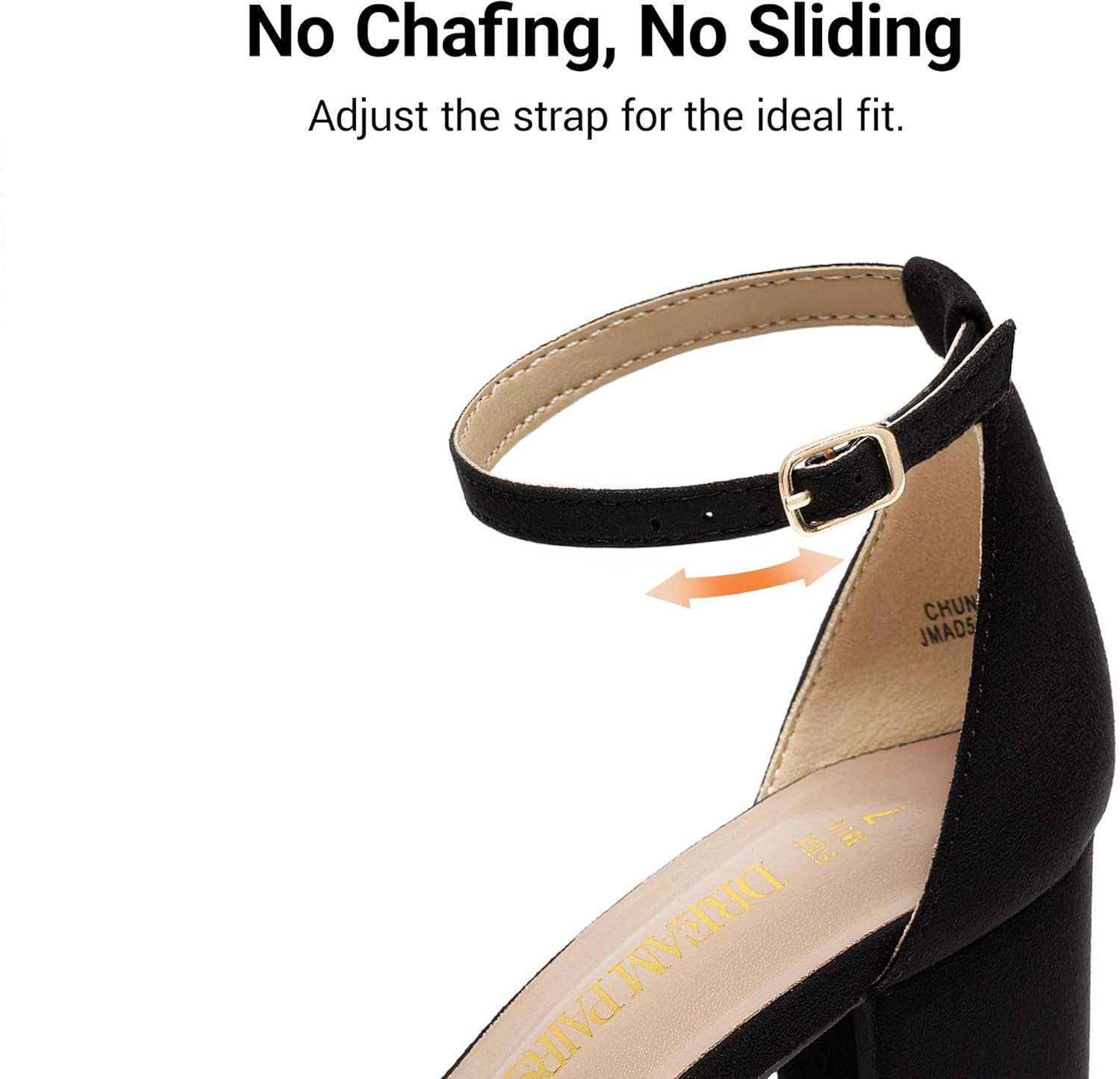 Thumbnail 5 de DREAM PAIRS Women’s Chunk Low Heel Pump Sandals with Adjustable Buckle