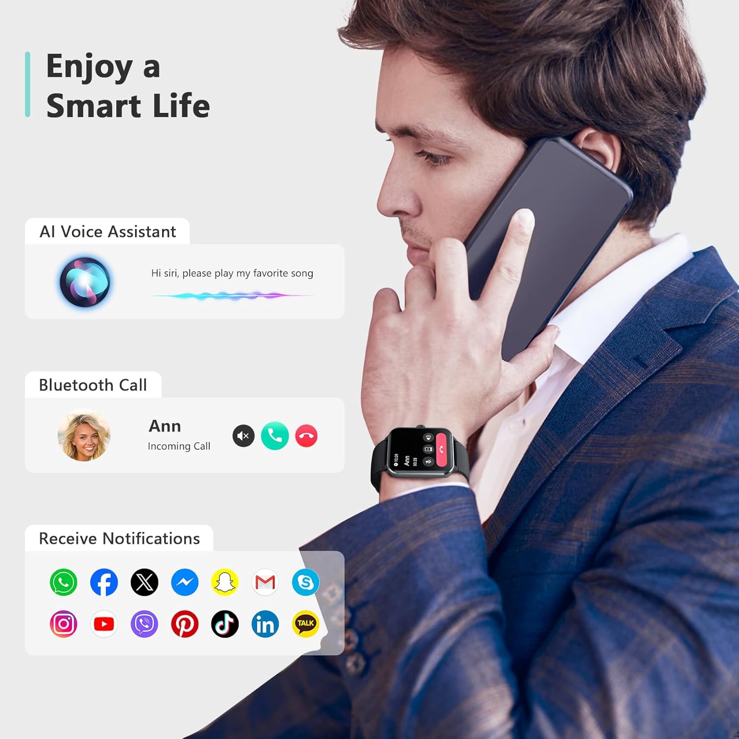 Detalle 1 de Blackview 2026 fitness smartwatch 100+ modes