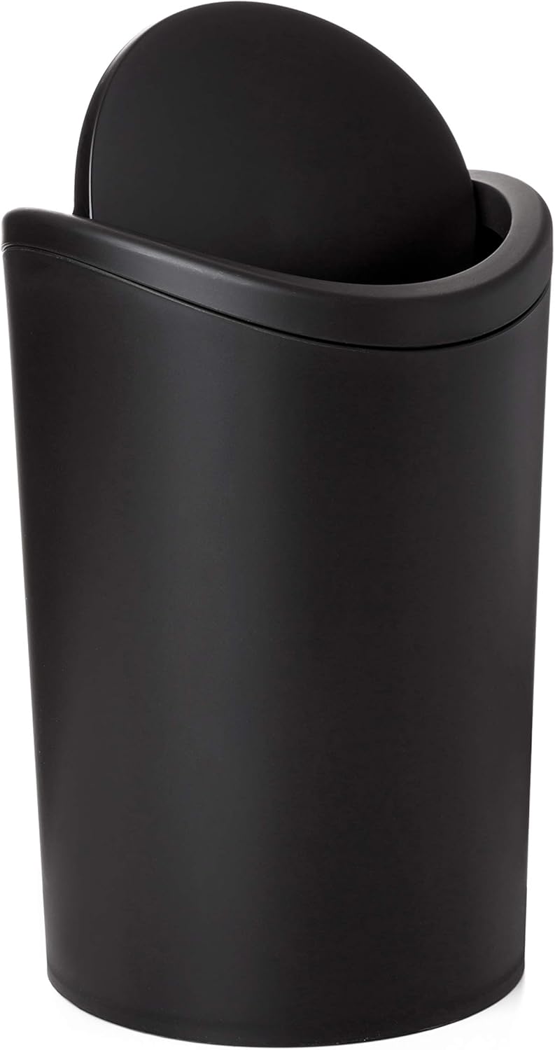 Thumbnail 2 de TATAY Cestino Bagno 6L con Coperchio Basculante Compatto Standard Nero (19 x 19 x 28 cm)