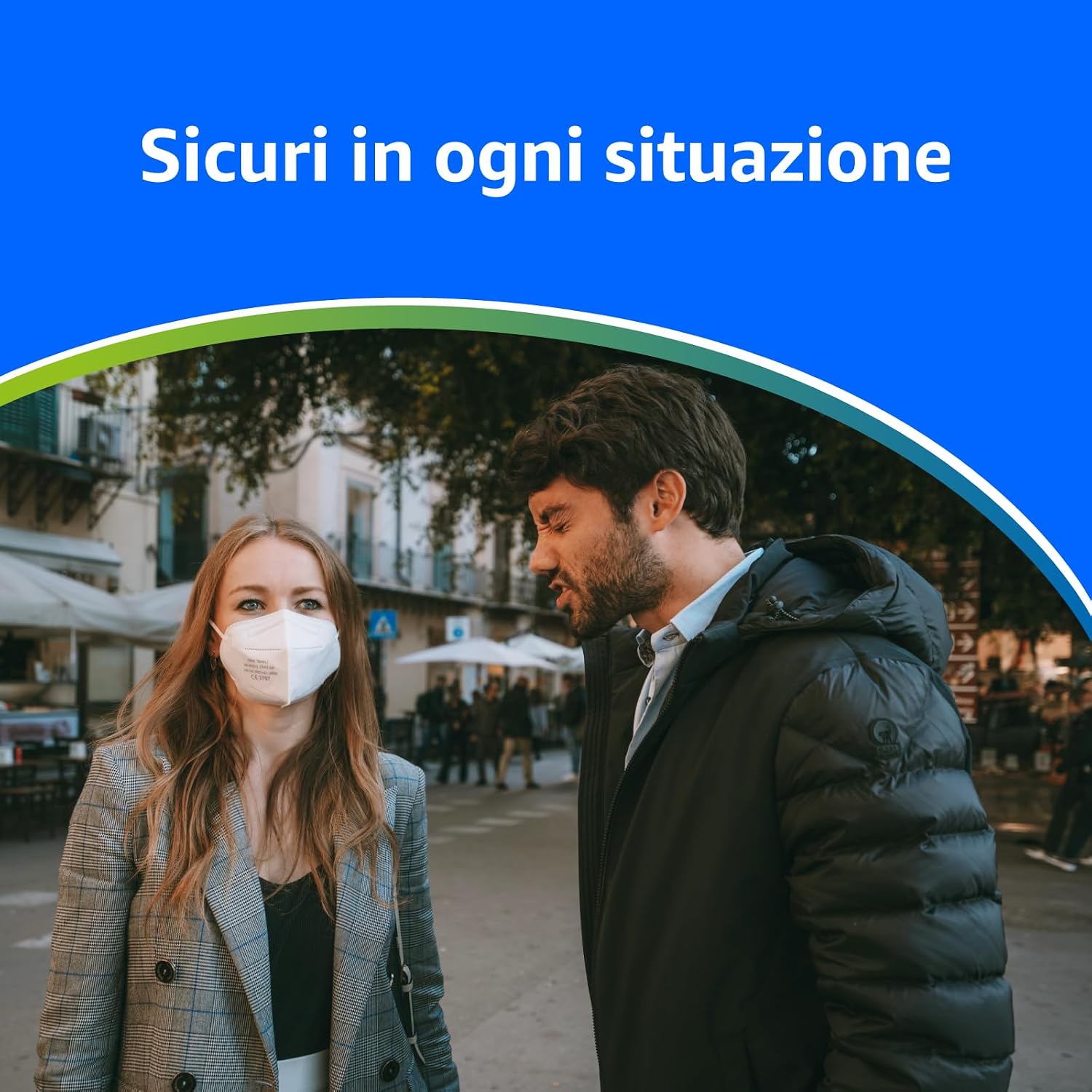 Detalle de ADESTE – 50 Mascherine FFP2 Bianche Certificate CE: protezione affidabile con filtraggio superiore