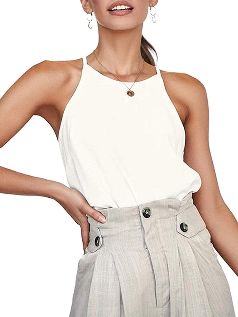 Thumbnail 6 de iChunhua Women Halter Neck Cotton Vest Top – lightweight Summer Tank (S-XL)