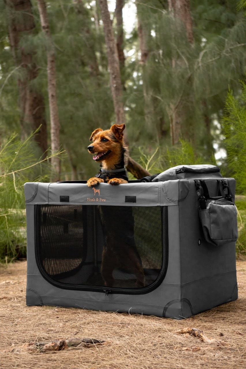 Thumbnail 6 de Noah & Paw 42-inch Collapsible Dog Crate (XXL) with 10mm locking zippers and pet mat