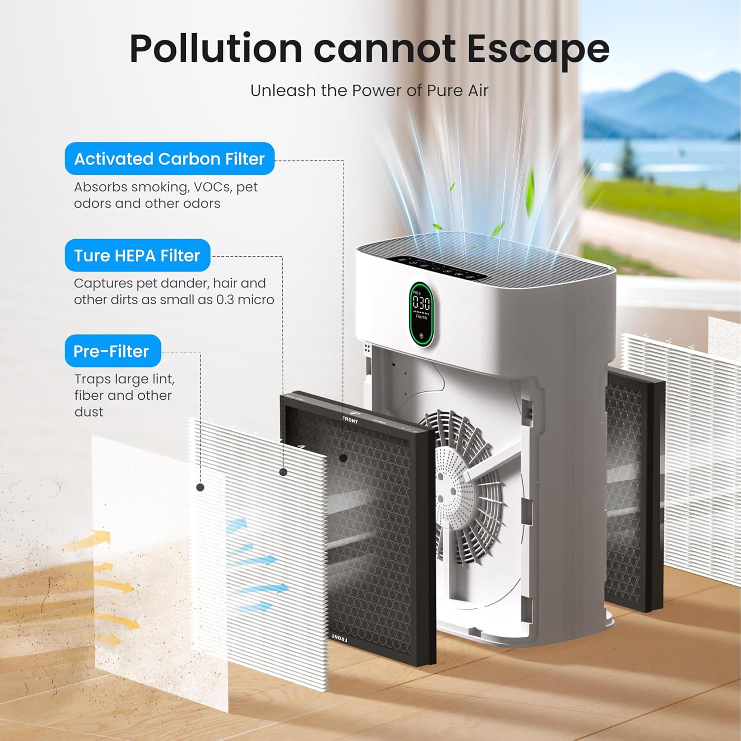 Thumbnail 4 de MERONTE HY4866-WF Luftreiniger Allergiker