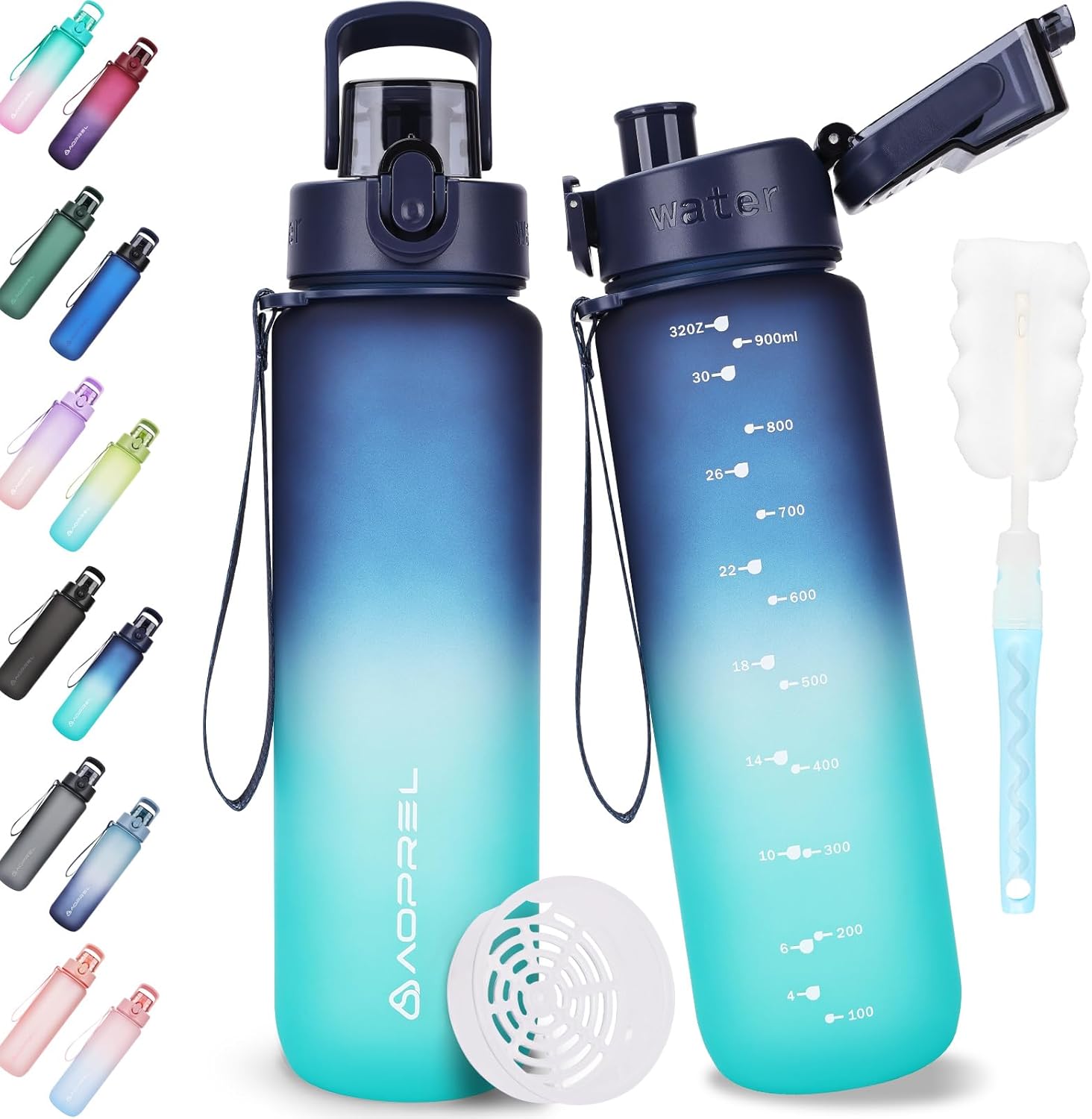 AOPREL Trinkflasche 1 l mit Filter