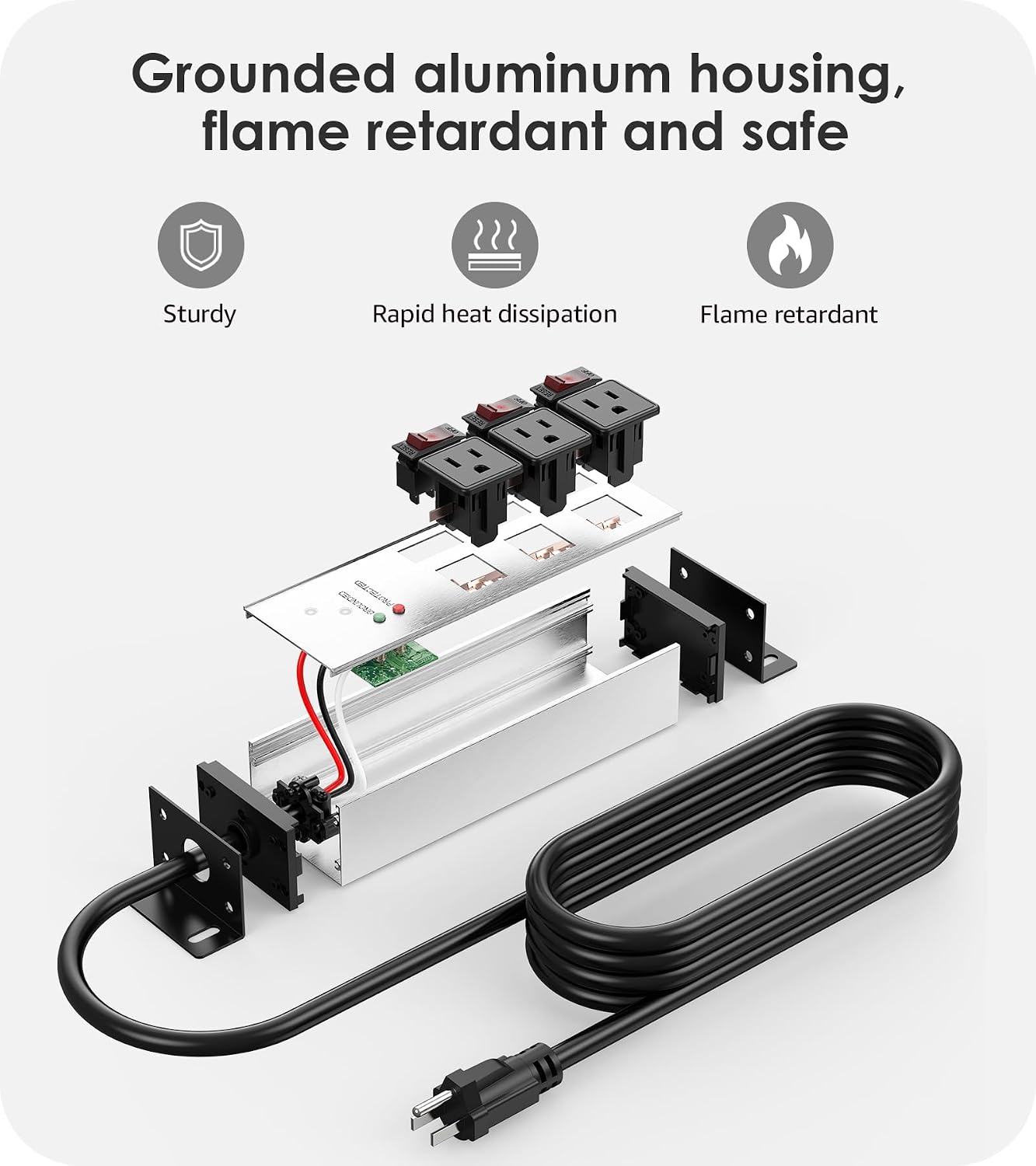 Detalle 2 de CCCEI Heavy-Duty Power Strip, 25-Foot Cord