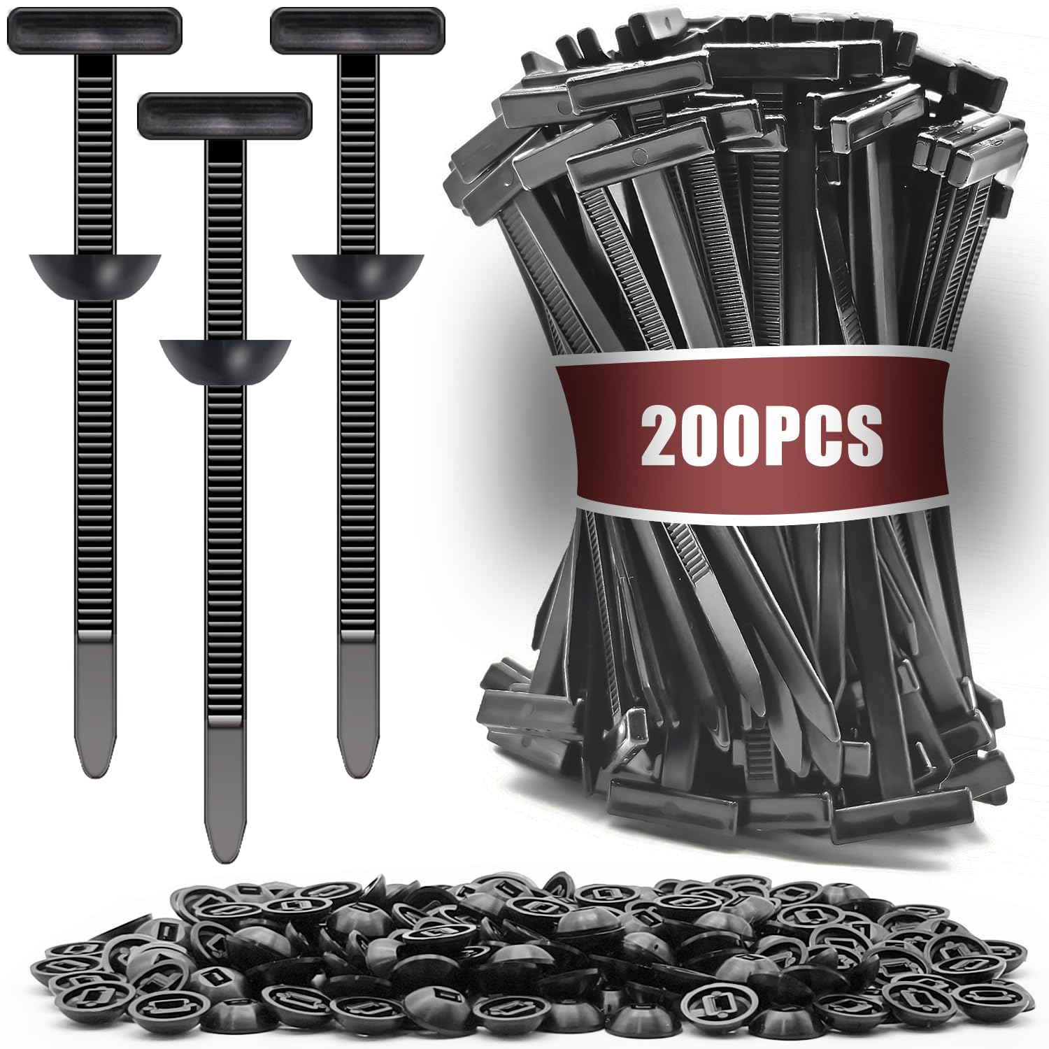 Detalle de 200 Pack Nylon Cable Tie Buckles