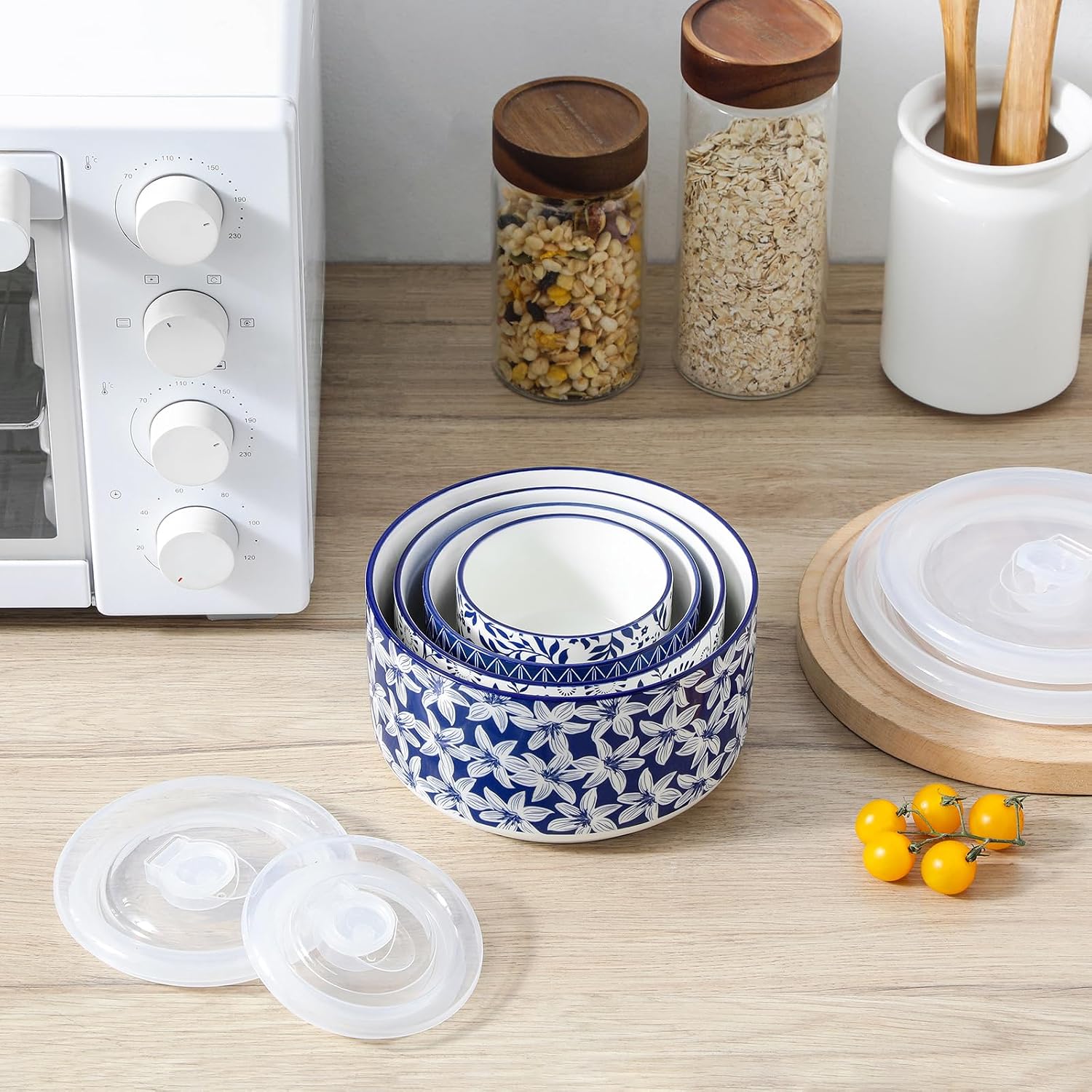 Detalle de Vancasso Ceramic Nesting Bowls 60 oz