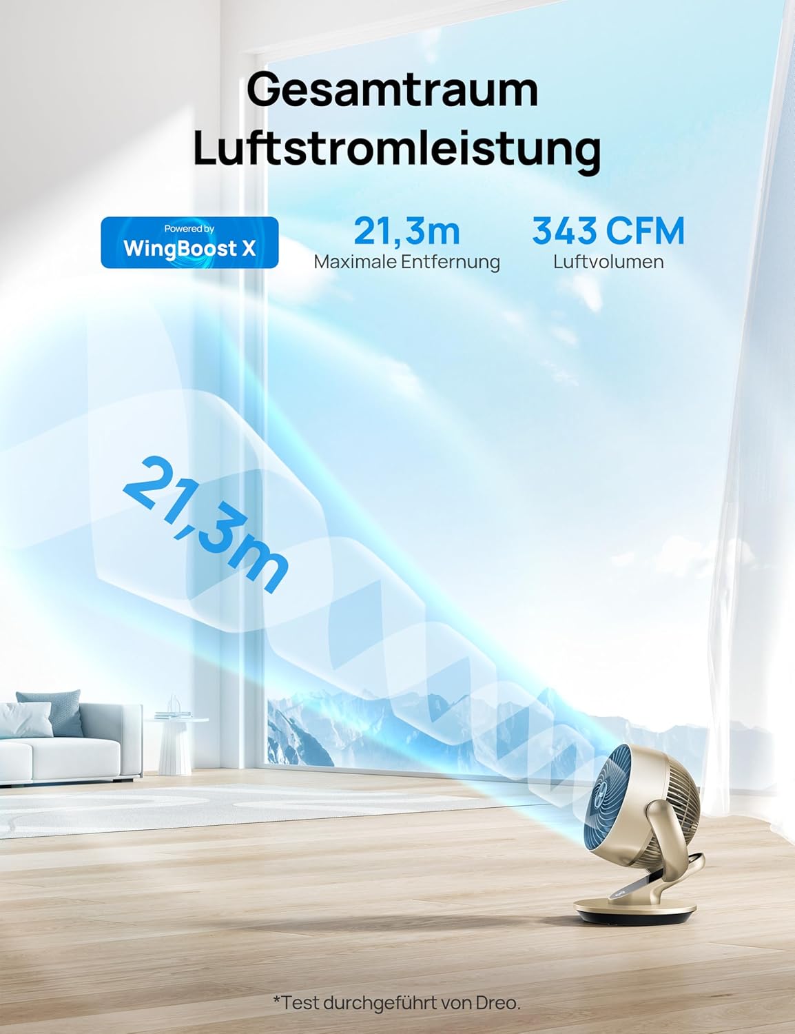 Thumbnail 1 de Dreo 28dB Leiser Smart Tischventilator Lynx S – ruhige Brise mit App- und Sprachsteuerung