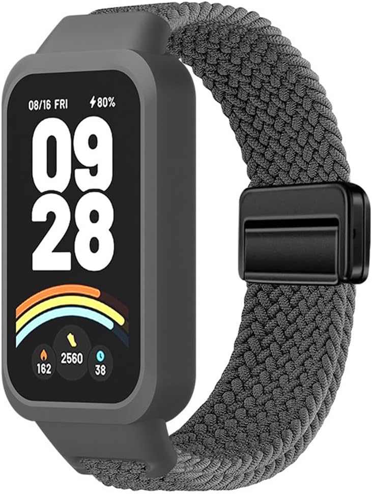Detalle de FYISWHO Magnetic Watch Strap for Xiaomi Smart Band 9 Active / Redmi Smart Band 3 – Nylon Sport Replacement Band