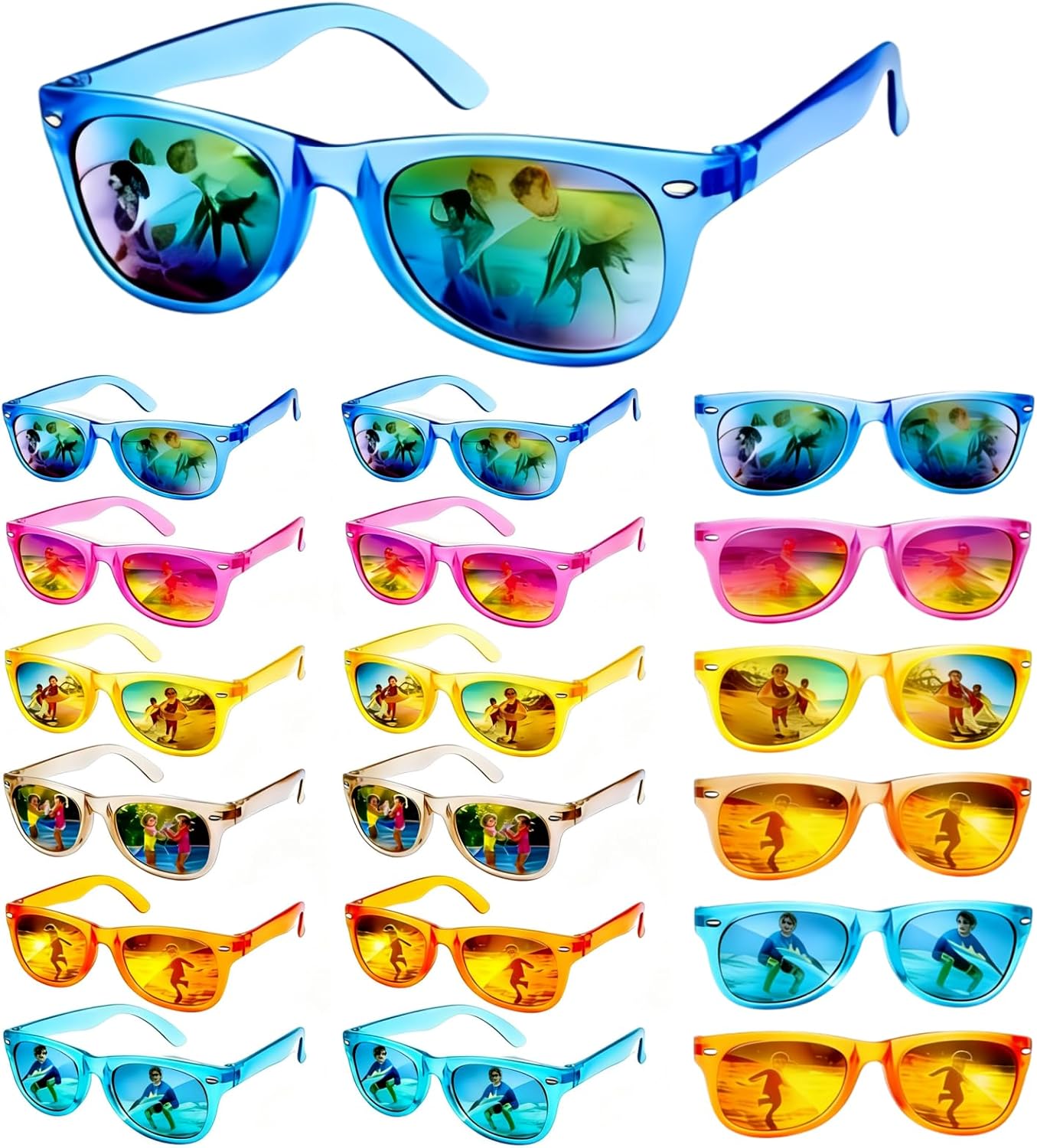 Detalle de 18 Pack Kids Sunglasses Bulk Party Favors with UV400 Protection