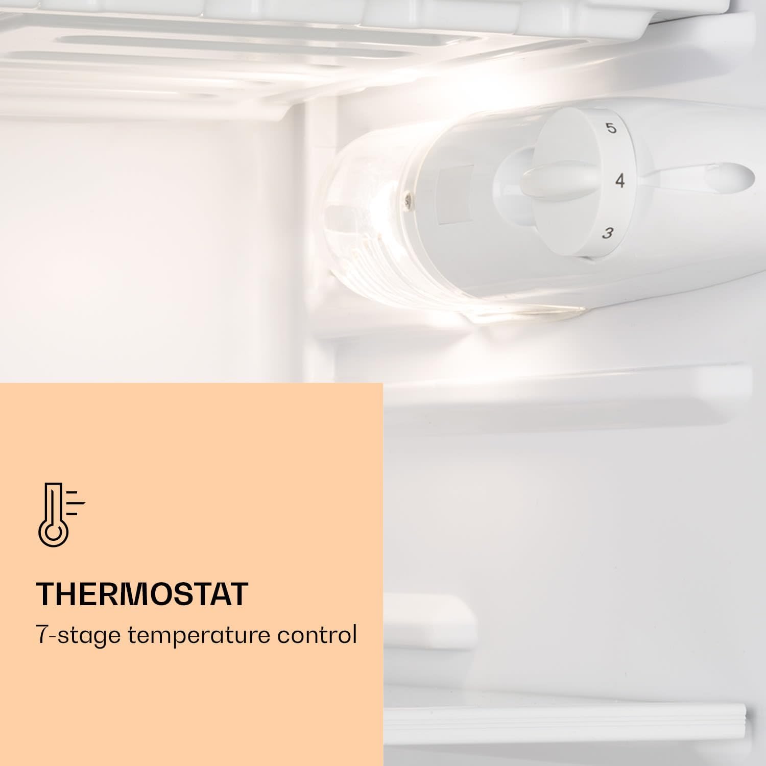 Detalle de Klarstein HEA14-Frost-wh-E Luminance Frost compact fridge-freezer, 91L