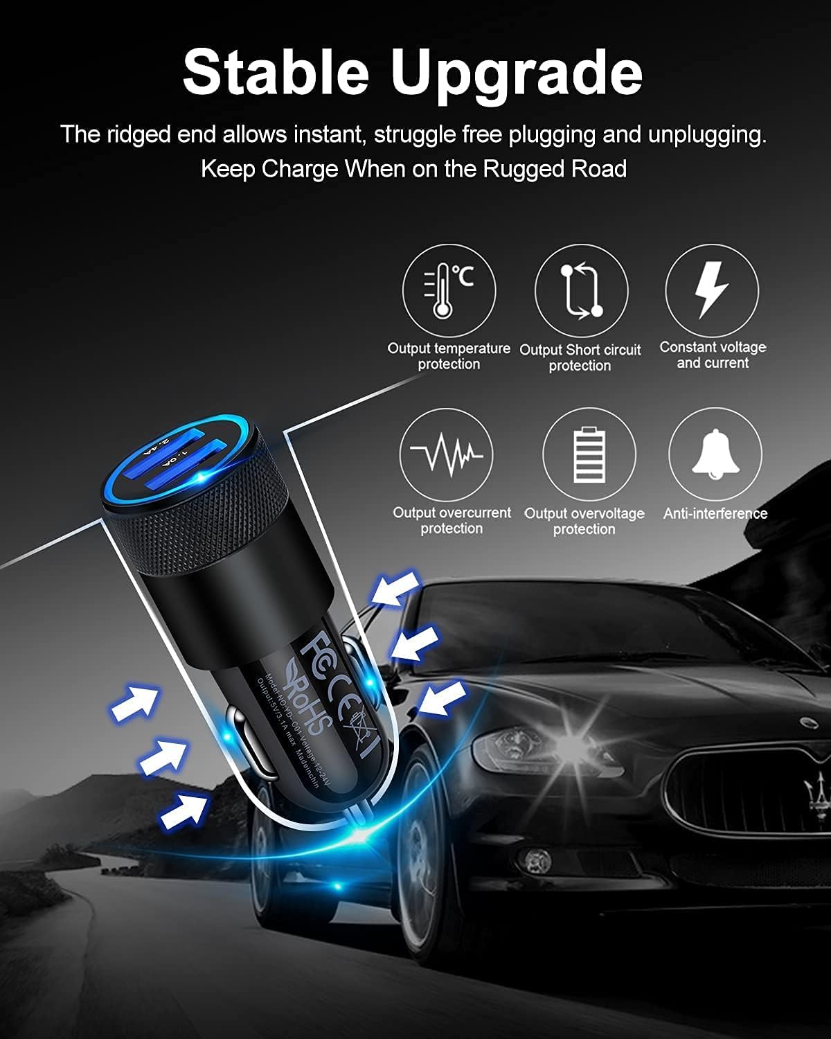 Thumbnail 4 de Car Charger Dual Port 3.4A Fast Charge